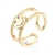 Anillo abierto sonrisa laminado oro 16k/goldfilled smile