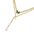 Collar doble mariposa acero dorado - comprar online