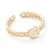 Anillo sonrisa laminado oro 18k/goldfilled smile con trenza