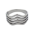 Anillo plateado ondas (talle 6)