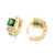 Par aros laminados oro 18k/goldfilled circones cuadrados - comprar online