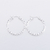 Par de argollas torzadas de acero aros blancos