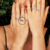 Anillo plata 925 bañado en rodio zircones negros - comprar online