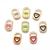 Colgante chapita de gaseosa, laminado oro 18k/goldfilled