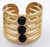 Anillo piedras negras (talle 7) - comprar online