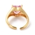Anillo corazón rosa laminado oro 18k/goldfilled - comprar online