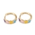 Aros esmaltados corazones goldfilled oro 18k