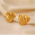 Aros corazones con rayas