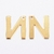 Colgante letra inicial acero dorado (disponible A-Z) en internet