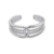 Anillo triple línea de bolitas