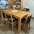 Mesa enchapada en paraíso extensible + 6 sillas paraíso macizo merlot. - Ruach Muebles