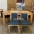 Mesa enchapada en paraíso extensible + 6 sillas paraíso macizo merlot. - comprar online