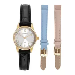 Relógio Feminino Clássico C/ 3 Pulseiras Dourado - comprar online