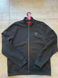 POLERON GUESS HOMBRE - NEGRO TECH CIERRE - comprar en línea
