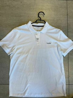POLERA CALVIN KLEIN HOMBRE - PIQUE MANGA BLANCA - comprar en línea