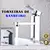 Torneira de cozinha prateada preta elegante, torneira de bacia de metal fosco de - comprar online