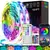 luzes de tira led controle app mudança cor rgb led luz 2m/5m/10m/20m/40m - comprar online