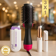GlowSet 3en1 by Althexa: Cepillo 4 en 1 Multifunción + Depiladora láser + Depiladora Facial