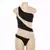 Traje de Baño estilo Trikini Cruzado de Cuello Alto
