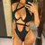 Traje de Baño estilo Trikini Cuello Halter