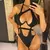 Traje de Baño estilo Trikini Cuello Halter - Tech Refresh Store