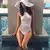 Traje de Baño estilo Trikini Cruzado de Cuello Alto - comprar online