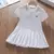 Piquenique de Sol – Vestido Infantil Casual com Gola Colorida na internet