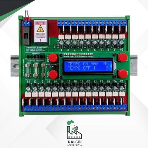 Sequenciador Temporizador P/ Filtro Manga 25 Canais 100-240v