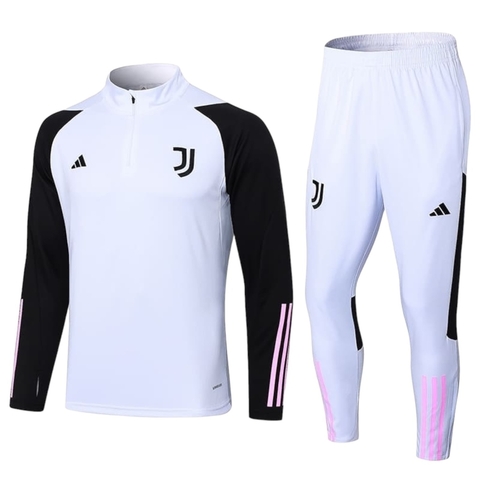 Conjunto Juventus Treino 24/25 - Masculino Adidas - Branco e preto