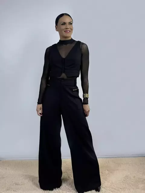 Conjunto De Colete E Calça Pantalona Rafaella - comprar online