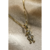 Colar Pingente com Zircônia Colorida Banhado em Ouro 18k
