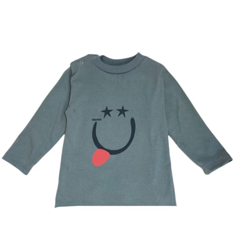 Remera de Bebé Estampa Carita - Algodón suave