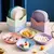 Kit Conjunto 10 Pratos Com Base Plásticos Duros Reutilizáveis - ValeuCadaCentavo