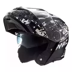 Casco Moto Rebatible Mac Rock Eddie Doble Visor