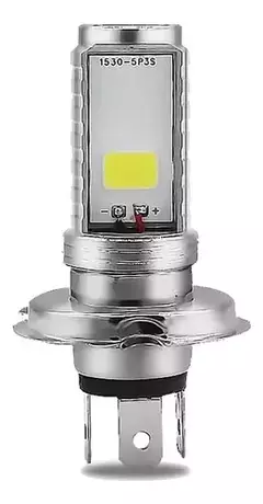 Lampara H4 Para Moto Con Alta Y Baja Carcaza Aluminio 16w