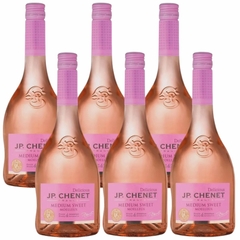KIT 6 Vinho Francês Rosé Meio Seco Delicius JP. Chenet 750ml