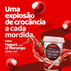 Biscoito Wafer Roll Strawberry Yogurt Majorico 120G - XVINO