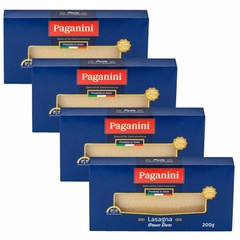 Kit 4 Massa Lasanha Italiana Di Grano Duro Paganini 200g