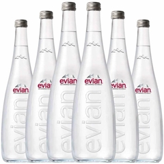 Kit 6 Água Mineral Francesa Evian Sem Gás Garrafa 750ml - comprar online