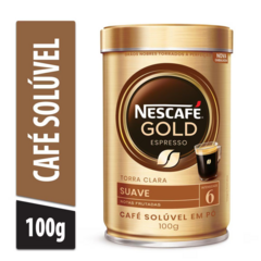 Fazer Kit Café Solúvel Nescafé Gold Espresso Intensidade 6 Lata 100g