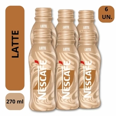 Pack 6 Bebida Láctea Nescafé Latte Frasco 270ml