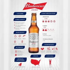 Pack 12 Cerveja Budweiser Zero Álcool Long Neck 330ml na internet
