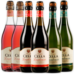 Kit 6 Vinho Italiano Lambrusco Cella Dell'Emilia 750ml