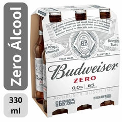 Pack 6 Cerveja Budweiser Zero Álcool Long Neck 330ml