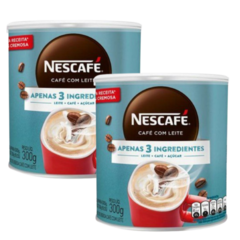 Kit 2 Café com Leite Pó Solúvel Instantâneo Nescafé 300g