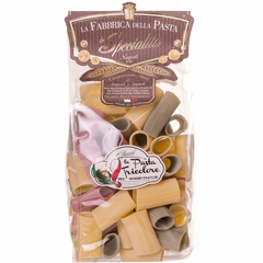 Macarrão Italiano Gragnano Paccheri Rigati Tricolore 500g