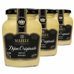 Kit 3 Mostarda Francesa Dijon Original Maille Vidro 215g