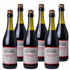 Kit 6 Vinho Lambrusco Villa Giada Tinto Amabile 750ml