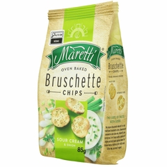 Snack Brusquetta de Trigo Creme Azedo e Cebola Maretti 85g - comprar online
