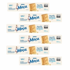 Kit 6 Biscoito Recheado Leite Condensado Moça Nestlé 140g - comprar online